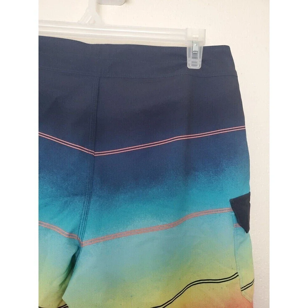 Billabong Board Shorts Platinum X 73 Blue Orange Yellow Size 31 Swim Shorts Sea
